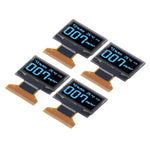 4Pcs 0.96in Organic Light Emitting Diode LCD Display 30PIN 128x64 Resolution Clear Displaying Screen Blue Displaying