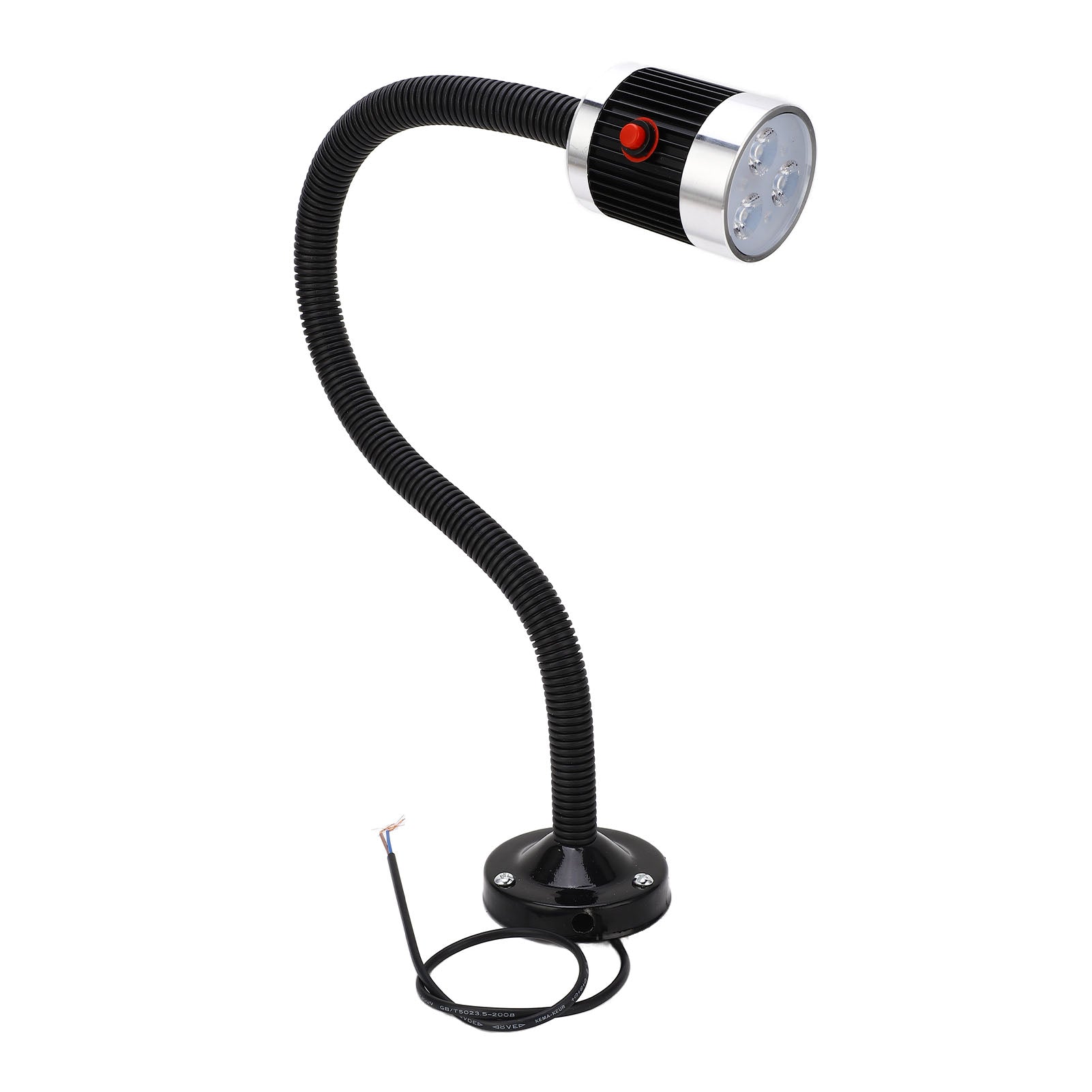 Round Magnetic Base Gooseneck Light Industrial LED CNC Machine Tool Lathe Work Lamp AC220V 3W