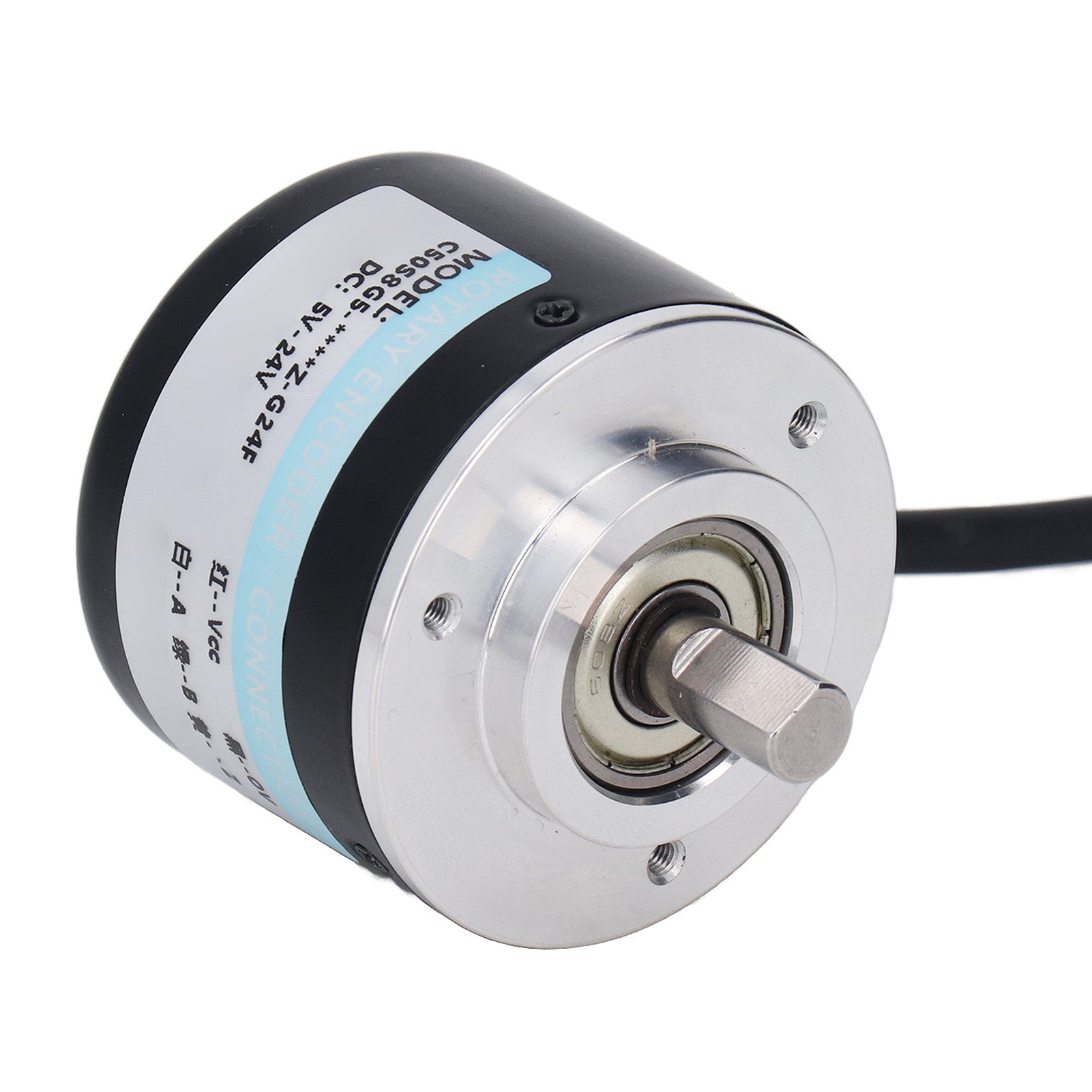 PNP Incremental Encoder IP50 50mm Outer Diameter 2 Phase Incremental Encoder for Intelligent Control DC5‑24V 1200P/R
