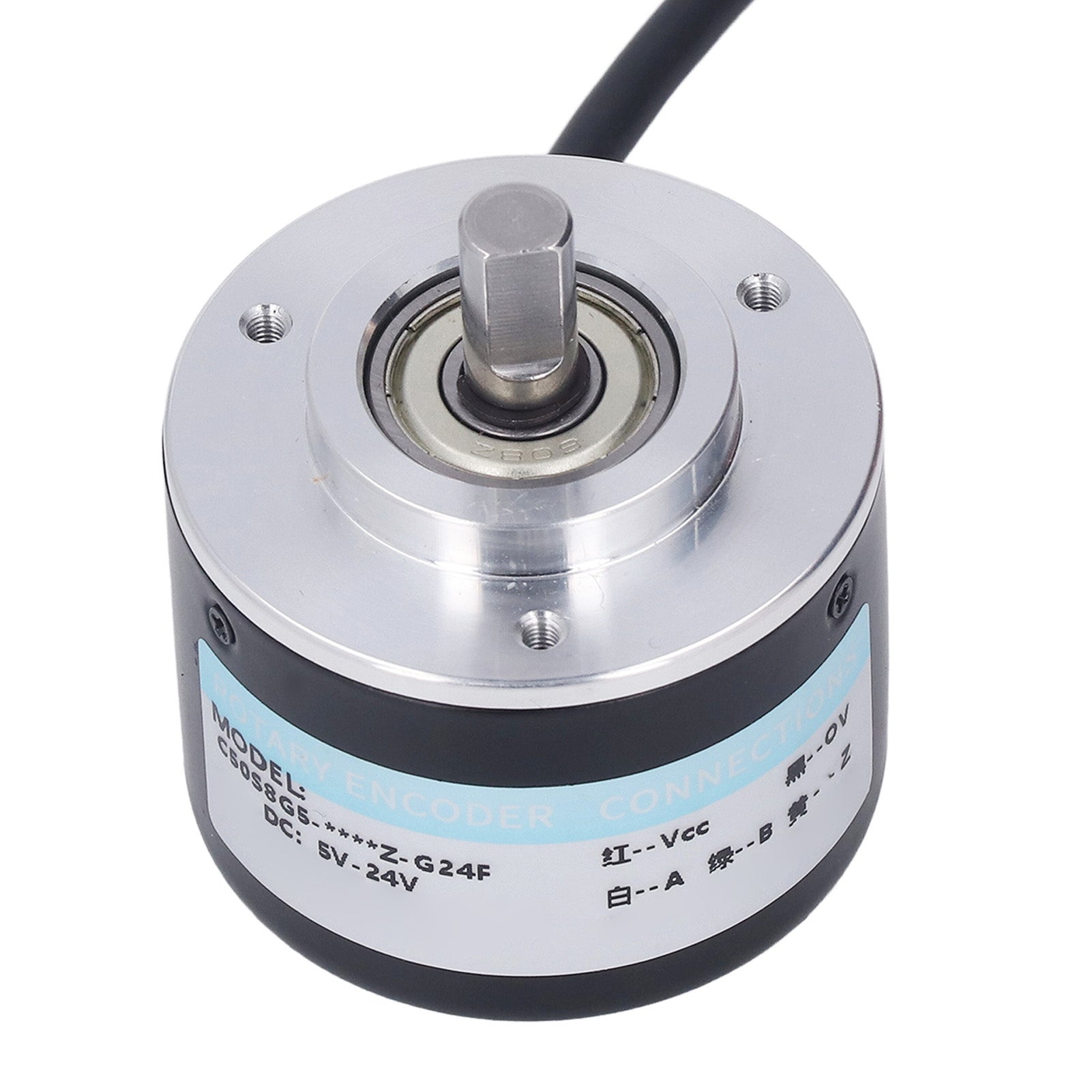 PNP Incremental Encoder IP50 50mm Outer Diameter 2 Phase Incremental Encoder for Intelligent Control DC5‑24V 1200P/R