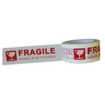 3Pcs Fragile Adhesive Label Warning Tape Strong Viscosity Clear Printing for Packing Sealing 48mmx100meter