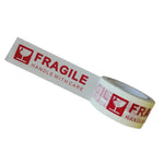 3Pcs Fragile Adhesive Label Warning Tape Strong Viscosity Clear Printing for Packing Sealing 48mmx100meter