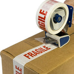 3Pcs Fragile Adhesive Label Warning Tape Strong Viscosity Clear Printing for Packing Sealing 48mmx100meter