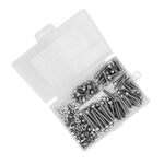 200Pcs Hex Socket Head Cap Screws Nuts Assortment Kit M4 304 Stainless Steel Set