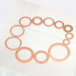 300PCS Flat Round Washers M5‑M20 Assortment Kit Copper Gasket Sealing Rings with Storage Box