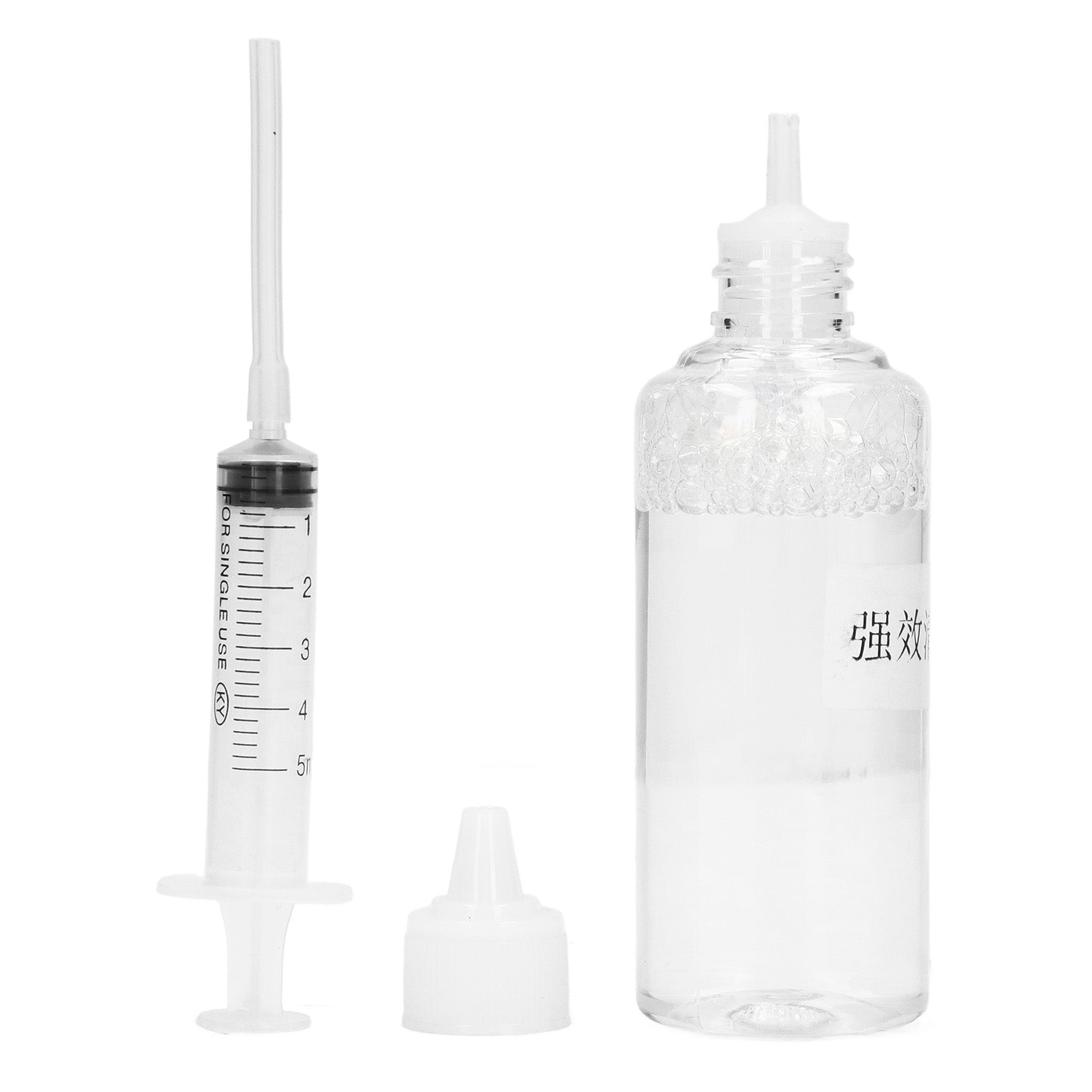 Ink Cleaning Solution Strong Dissolve Ability Nozzle Dye Cleaning Fluid with Syringe for Inkjet Printer