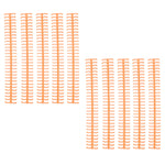 10Pcs Binding Spines Spirals Coils Combs 30 Holes Plastic Strip for Loose Leaf 1/2in Diameter Orange