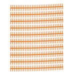 10 Pcs Loose Leaf Binding Spine 30 Hole Cuttable Wear Resistant PP Plastic 10mm Binding Comb for Student Office Orange