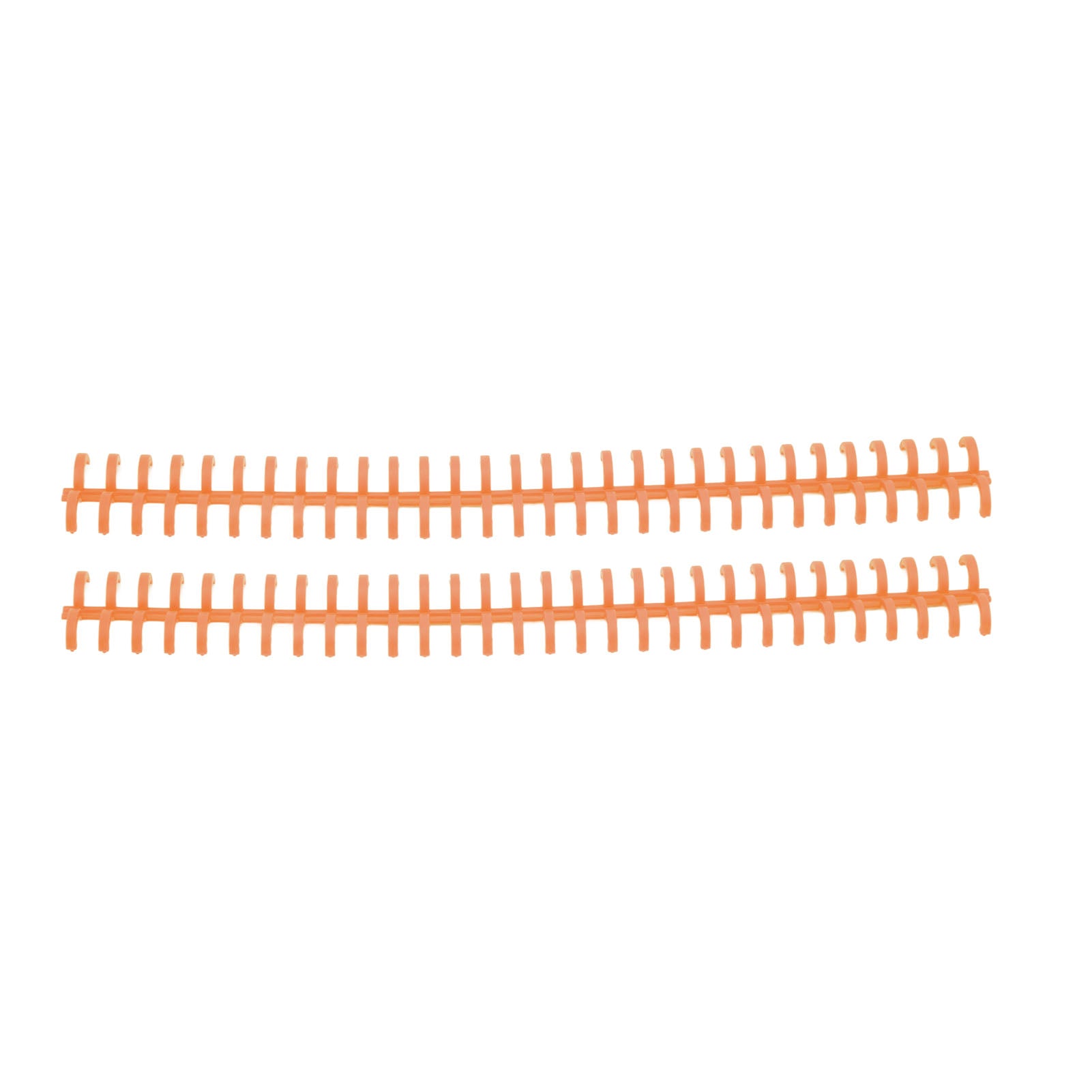 10 Pcs Loose Leaf Binding Spine 30 Hole Cuttable Wear Resistant PP Plastic 10mm Binding Comb for Student Office Orange