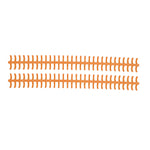 10 Pcs Loose Leaf Binding Spine 30 Hole Cuttable Wear Resistant PP Plastic 10mm Binding Comb for Student Office Orange