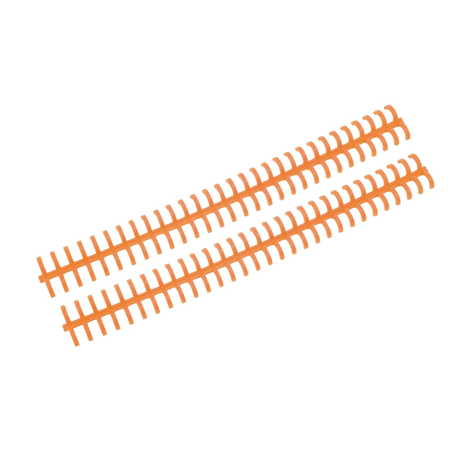10 Pcs Loose Leaf Binding Spine 30 Hole Cuttable Wear Resistant PP Plastic 10mm Binding Comb for Student Office Orange