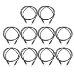 10 Set Banana Plug Test Leads Male to Male Gold Nickel Plated Brass Welding J.70003 4mm Black