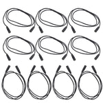 10 Sets 4mm Female to Female Banana Socket Test Lead 0.75mm² Extension Testing Cables J.70029 Black