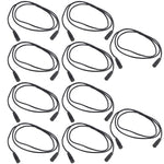 10 Sets 4mm Female to Female Banana Socket Test Lead 0.75mm² Extension Testing Cables J.70029 Black