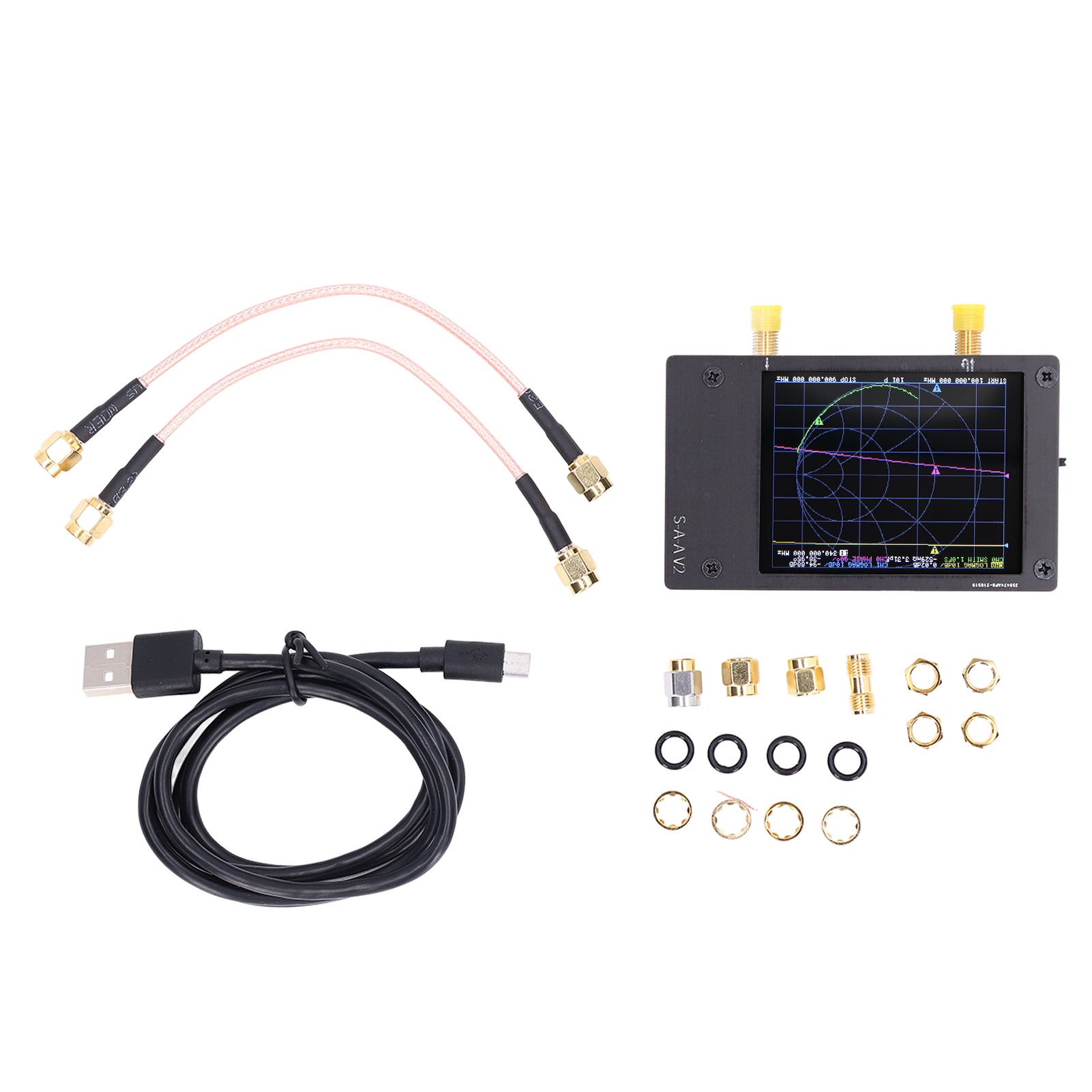 Vector Network Analyzer HF VHF UHF Shortwave Antenna Analyzer Kit 50kHz‑3GHz Built in Battery