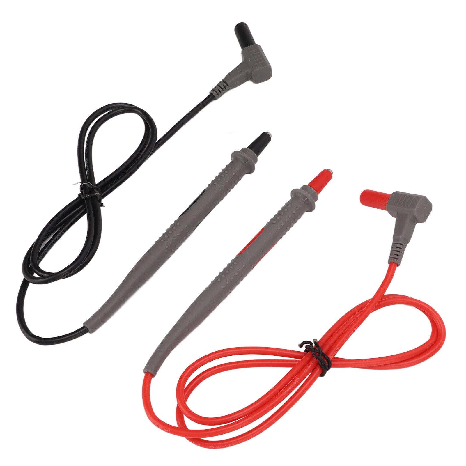 Multimeter Test Leads Kit Ultra Fine 2 Layer Silicone Soft Cable Wire Electrical Testing Probes