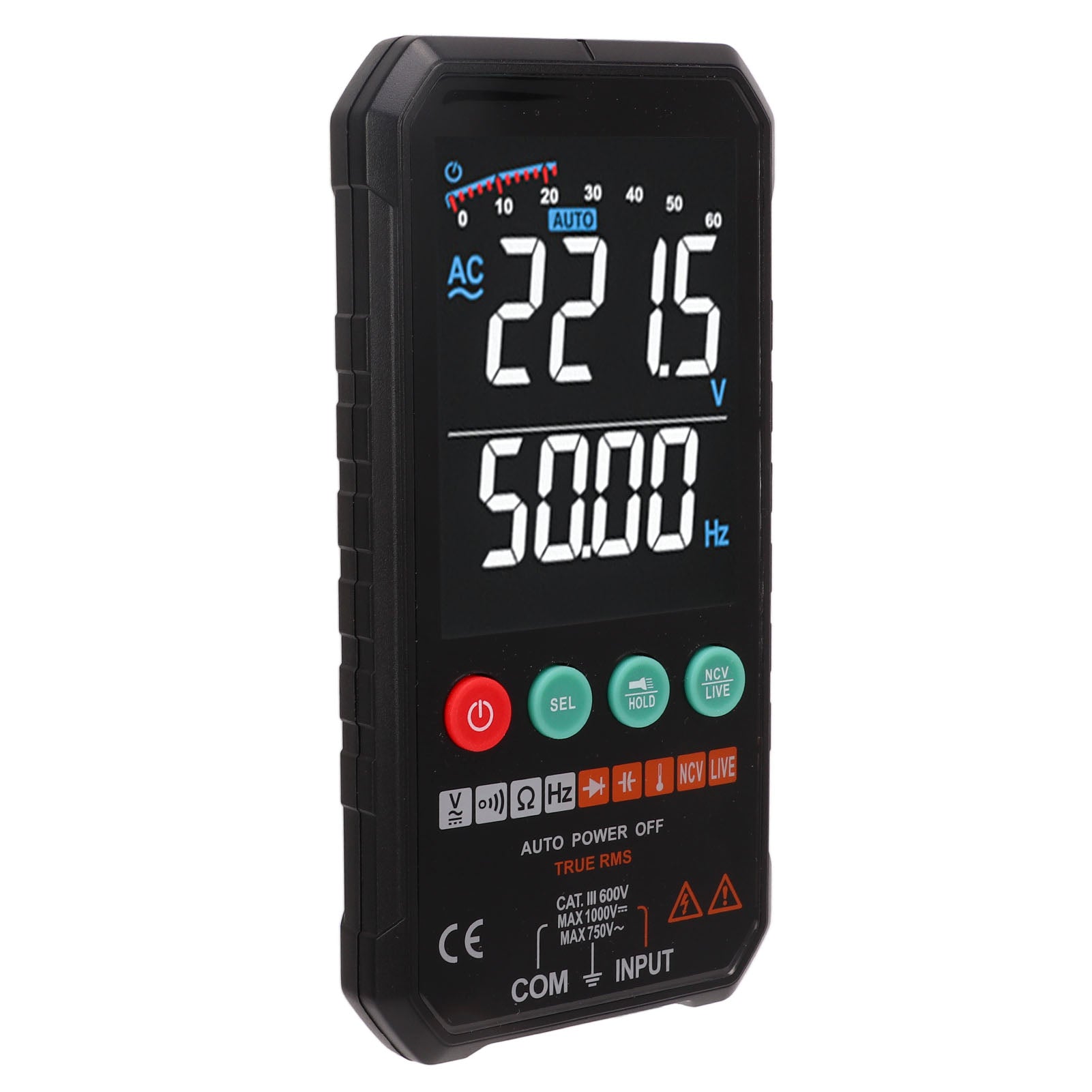 Digital Multimeter Automatic Identification Intelligent Anti Burn Portable Electrical Voltmeter Tester with HD Screen