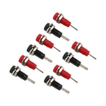 J.40003 2mm Banana Jack Socket Adapter Panel Mount Binding Post with Inner Spring Sheet Black and Red