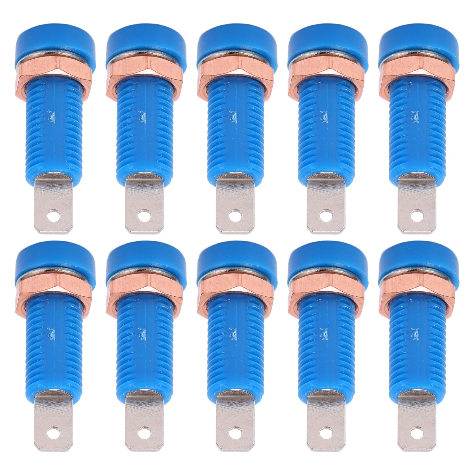 10pcs 4mm Banana Jack Socket Mount Binding Post Connector Adapter Panel for Electronic InstrumentBlue