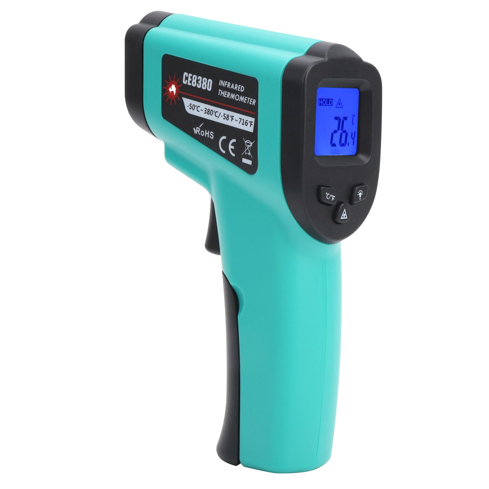 CE8380 Infrared Thermometer Digital Non Contact Industrial Temperature Meter -50℃-380℃