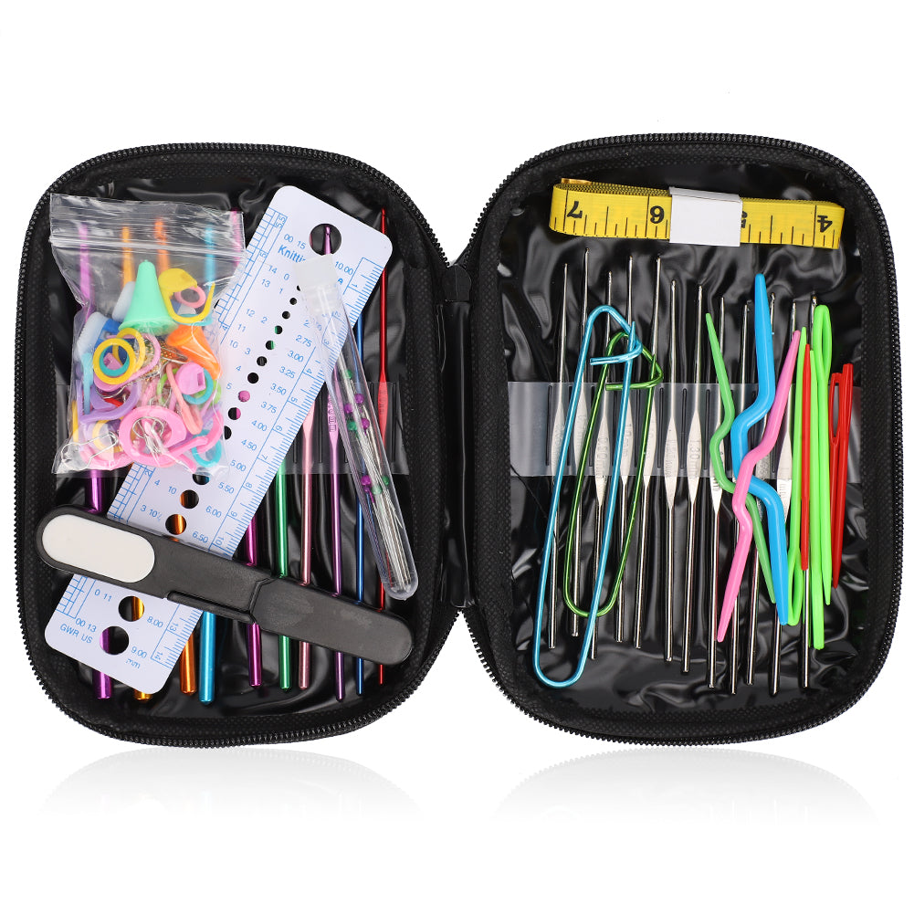 100Pcs/Set DIY Knitting Needles Crochet Hook Tools Kits Weaving Sewing Accessory