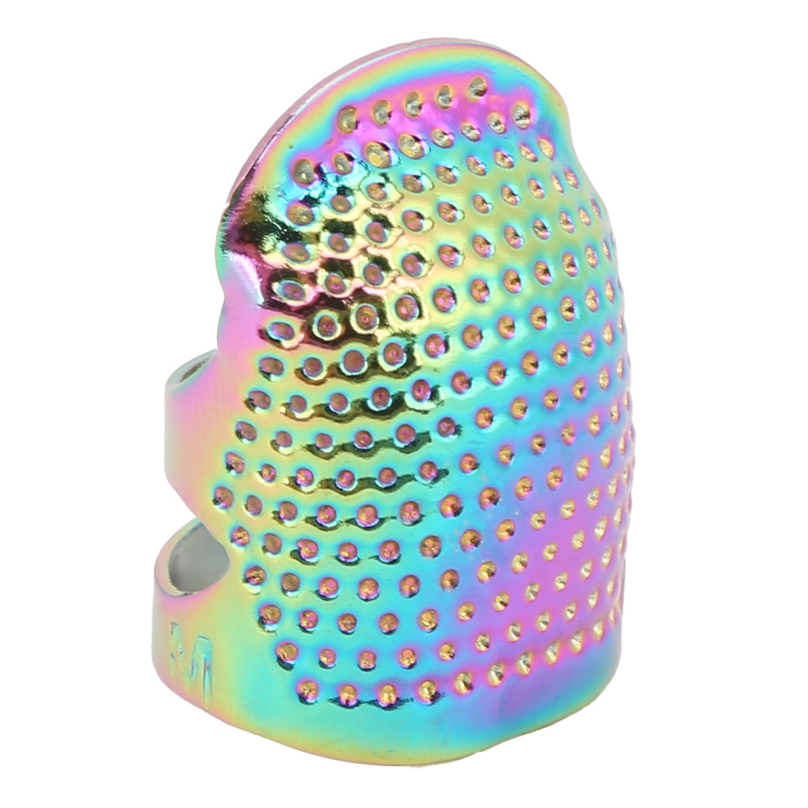 Thimble NonSlip Adjustable Colorful Brass Finger Protector 2 Models for Daily Sewing(S )