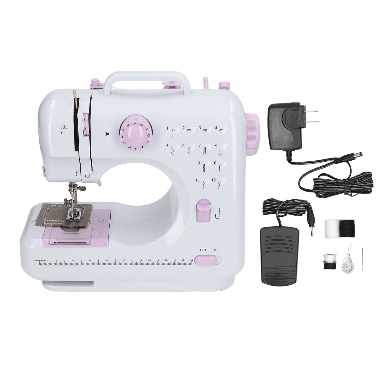 Sewing Machine Household Electric with Seaming Function 12 Stitch Patterns Automatic Winder Small Sewing Machine