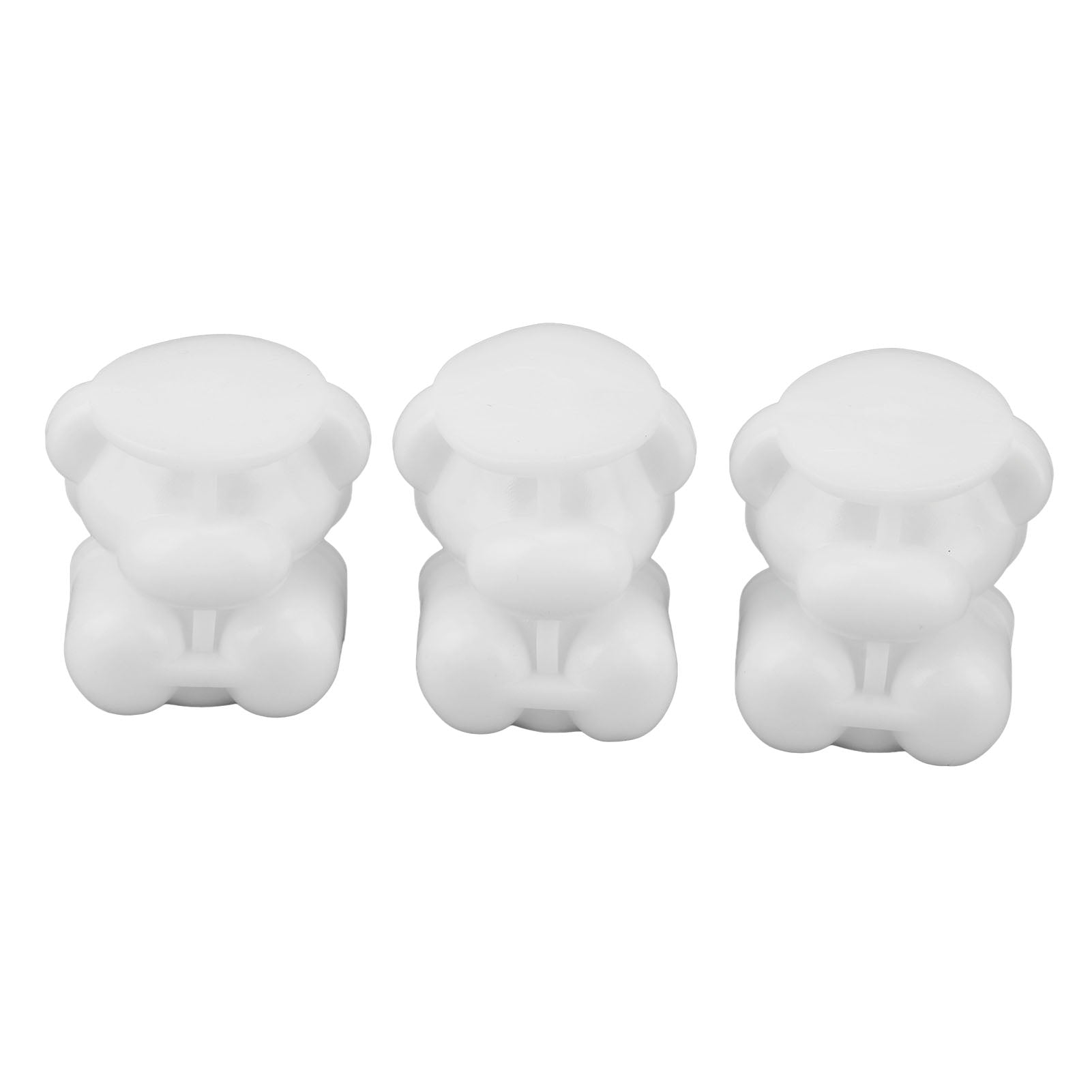 3PCS Bear Ice Mold Soft Silicone Cute Shape Easy Cleaning Ice Cube Trays Mold for Cocktail