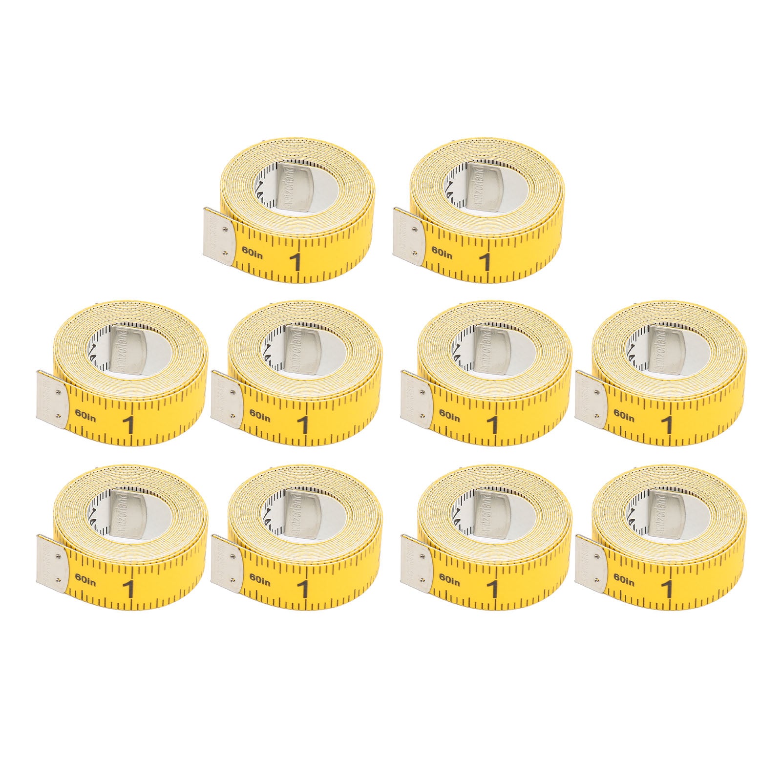 10 Pcs Measuring Tape 1.5 Meters Double Sided Clear Scale Compact Sewing Measuring Tape