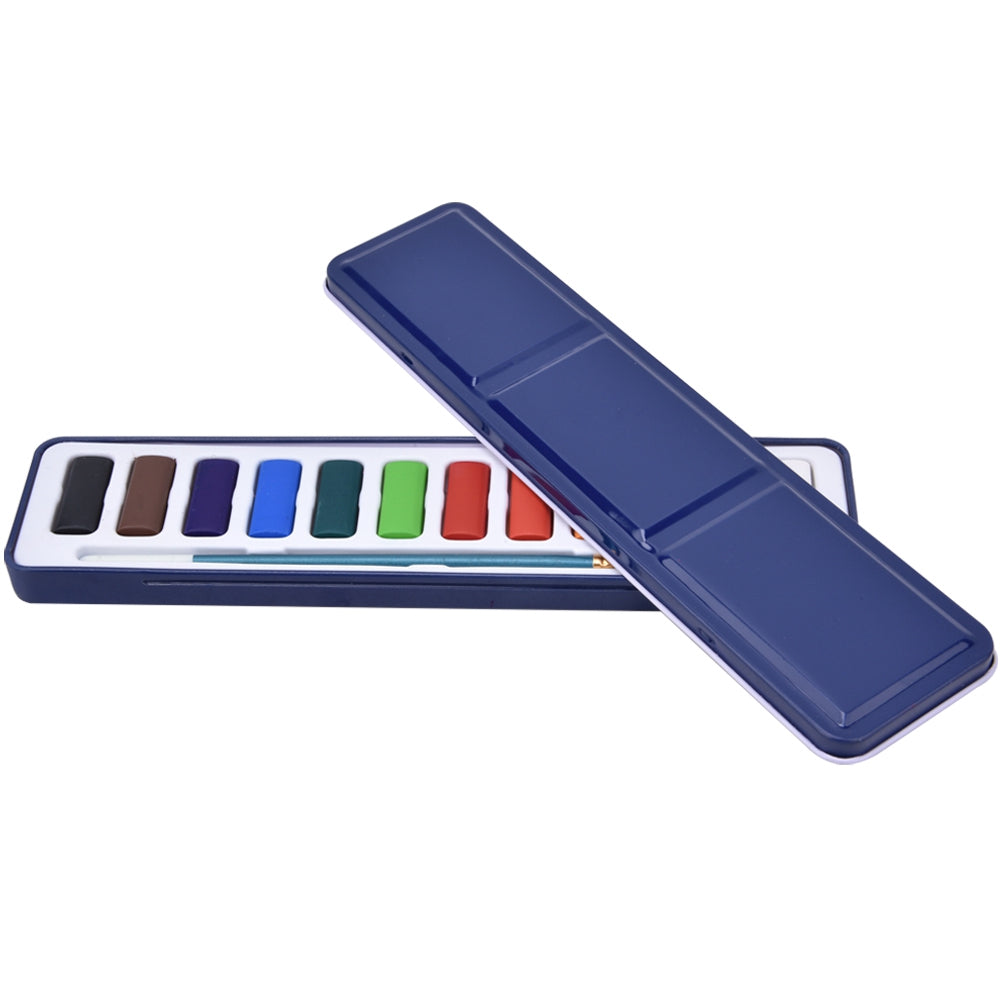 Solid Pigment Children Watercolor Painting Quick Drying Pigment Kit Art Supply12 Colors