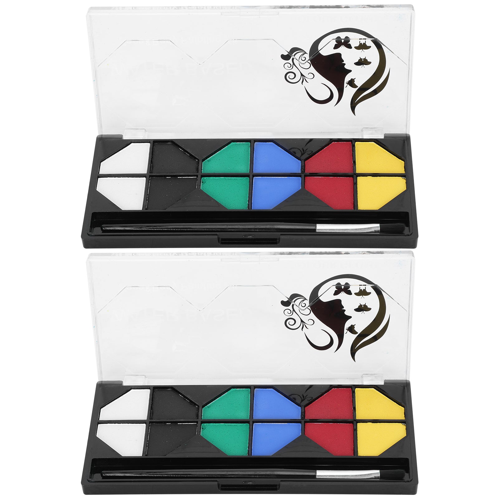 2 Set Face Paint Kit 6 Colors Pigment Drawing Paints Water Based Body Painting Tools