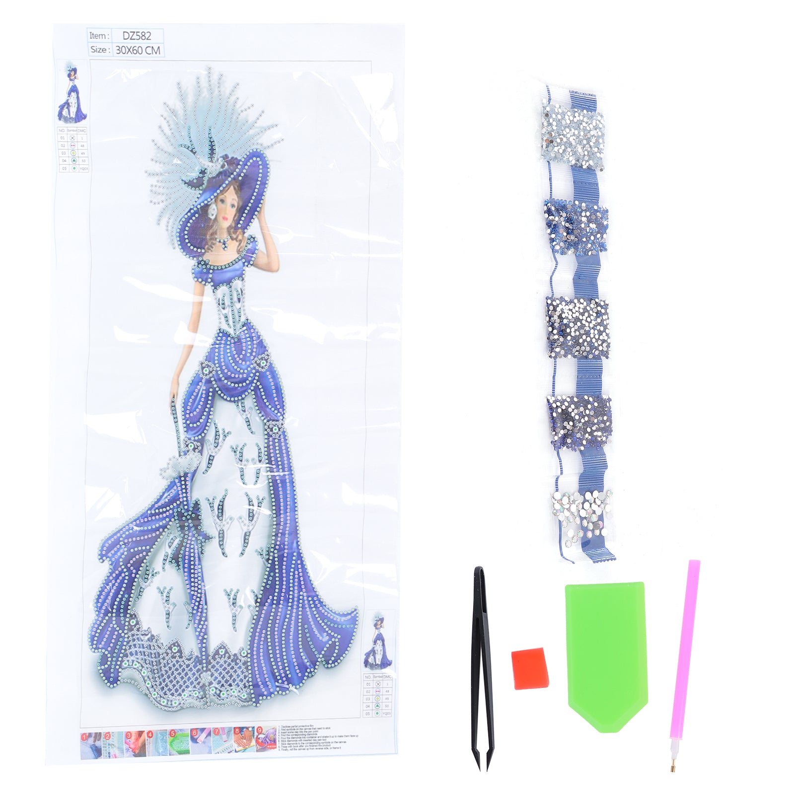 DIY Rhinestones Painting Elegant Lady Pattern Crystal Painting Embroidery Picture Decoration KitDZ582