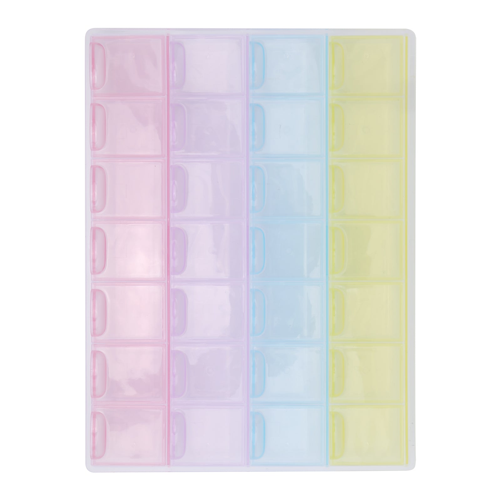 Rhinestone Storage Box 28 Grids Durable Bead Organizer for Sewing Crafting Nail Rhinestones Jewelry