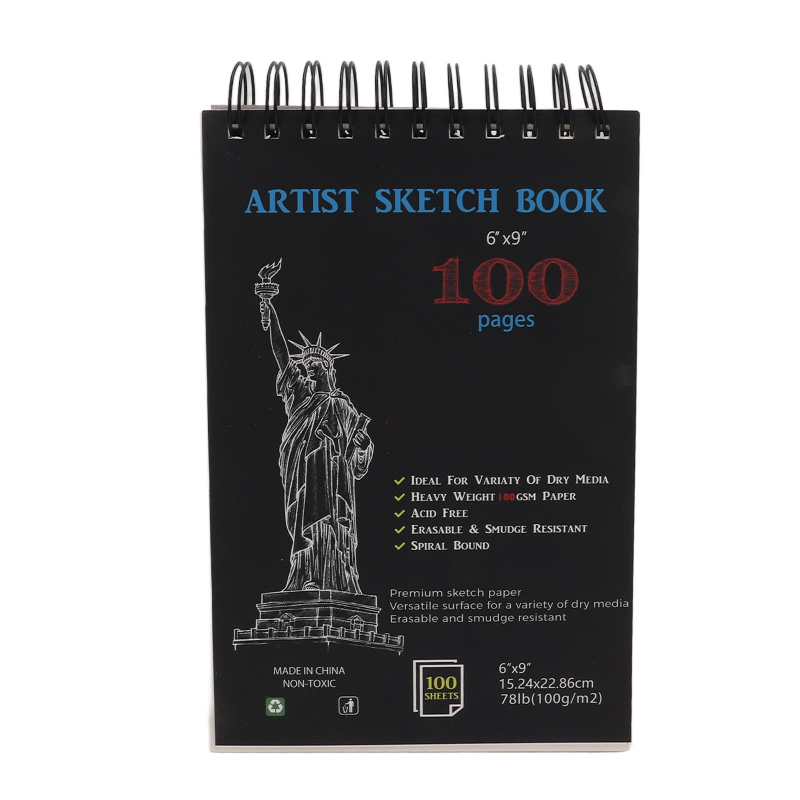 Sketch Books 100pcs A5 Size Spiral Binding Design Hard Bottom Pads Glossy Writing Drawing Notebook for Painting