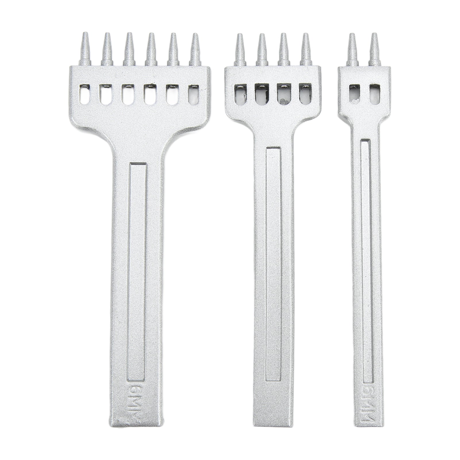 Leather Prong 2 Teeth 4 Teeth 6 Teeth Zinc Alloy White Fine Shine Large Orifice Discharge Mirror Finish Stitching Prong6mm