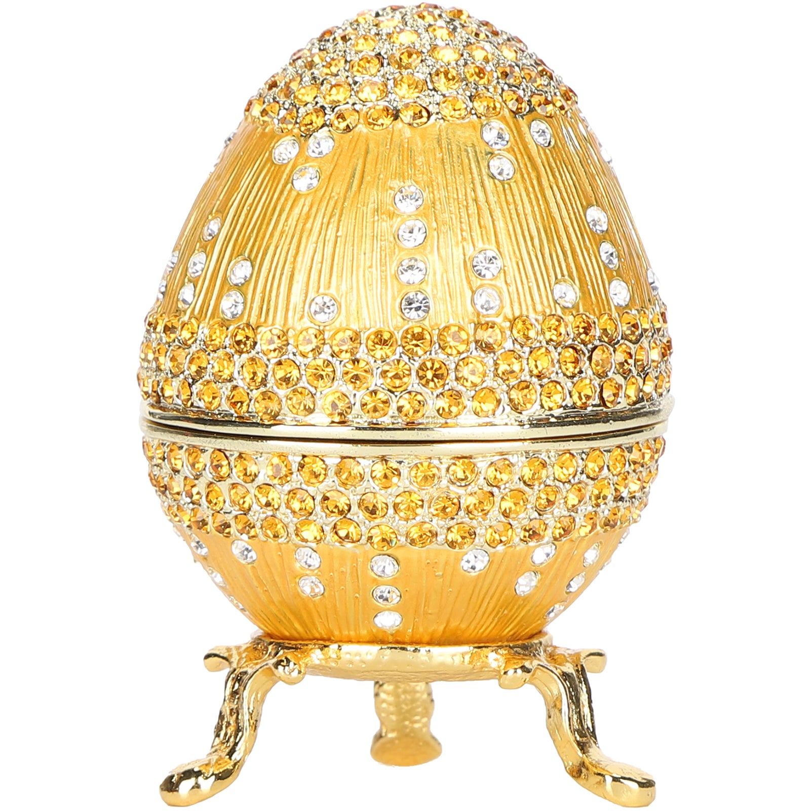 Jewelry Trinket Box Jewelry Storage Display Egg Shaped Crystals Ornaments Hinged Jewelry Box