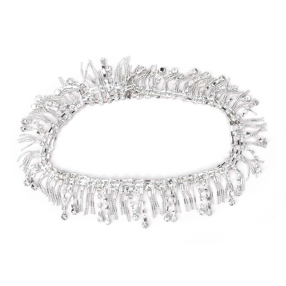 1 Yard/90cm Crystal Glass Chain TrimRhinestone Tassels Pendant Clothing Accessories