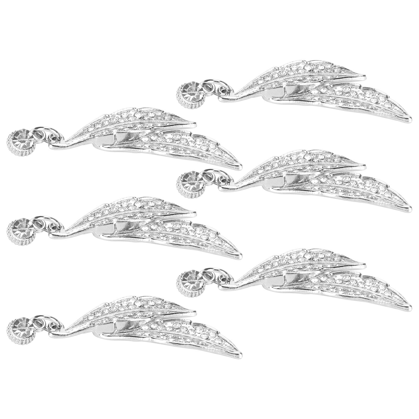 6Pcs Shoe Clips All Match Boots Buckle Uppers Wedding Party Decoration Accessories(YY50 Double Leaf Diamond )