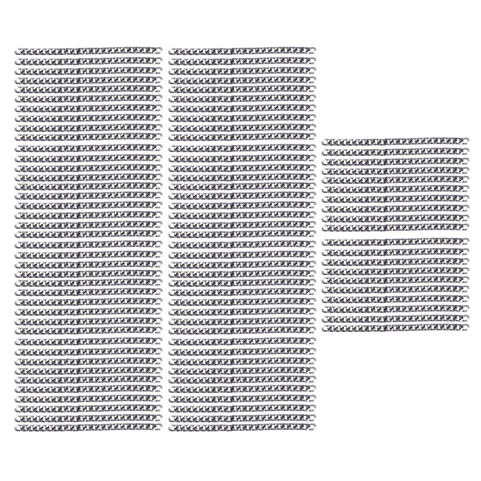 Aluminum Curb Chains 32.8ft Strong Aluminium Elegant Style Widely Used Jewelry Making Chain for Jewelry Craft DIY Silver Black