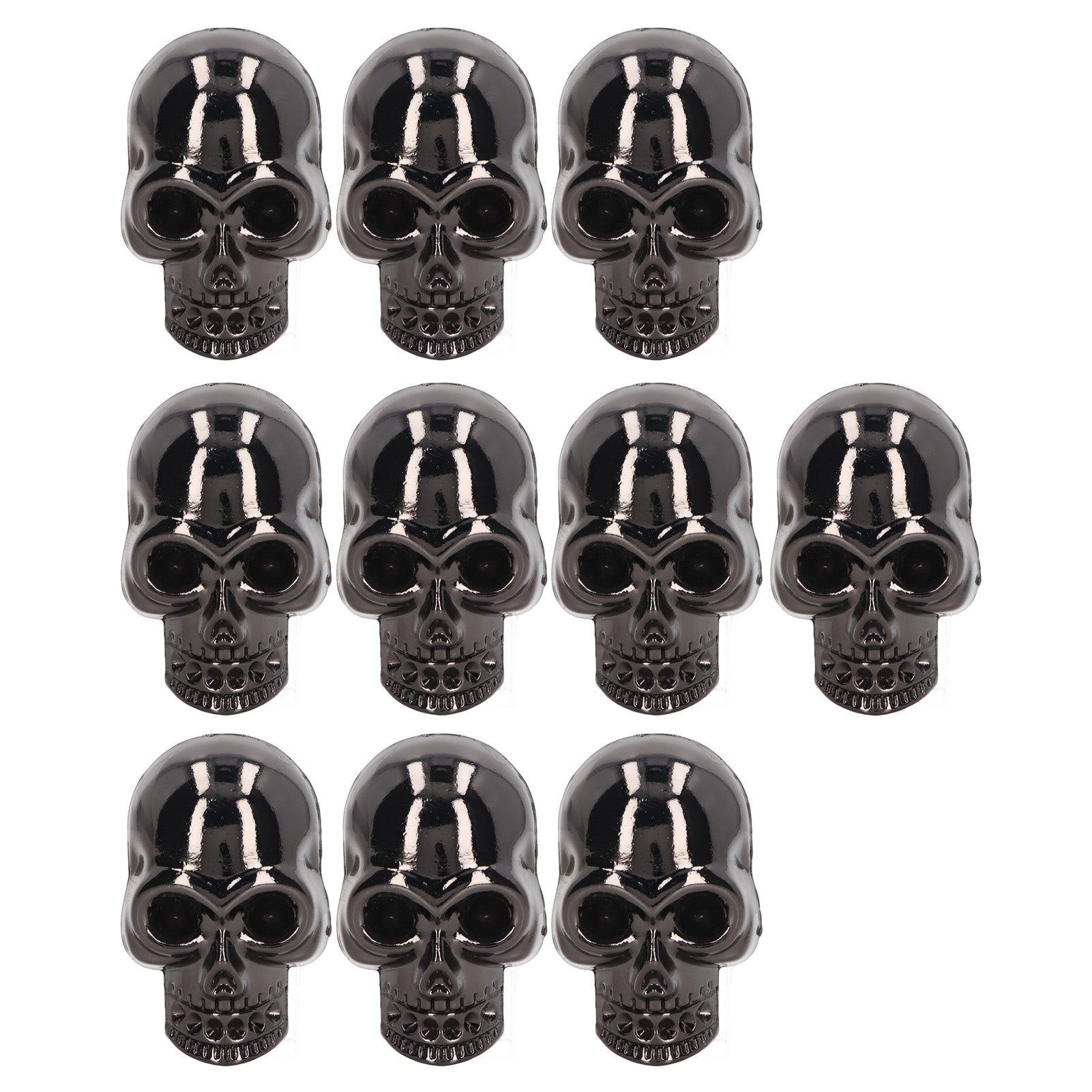 10 Pcs Skull Rivets Gothic Style Fashionable Skull Stud Accessories for DIY Shoes Clothing Bags No Rhinestones