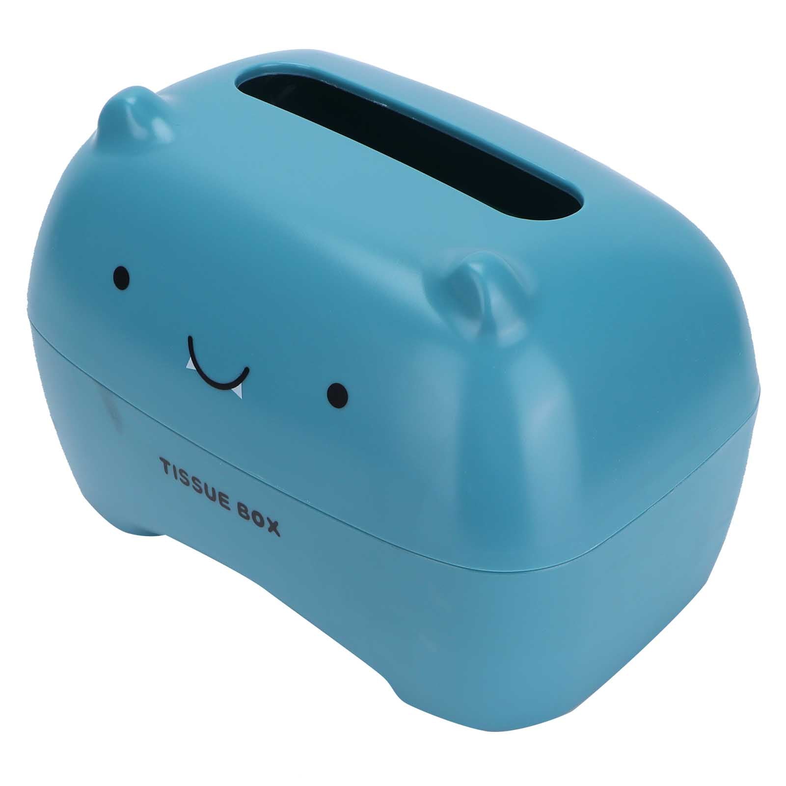 Tissue Box Cute Cartoon Multifunction Napkin Pumping Box Toilet Paper Holder Storage(Blue )
