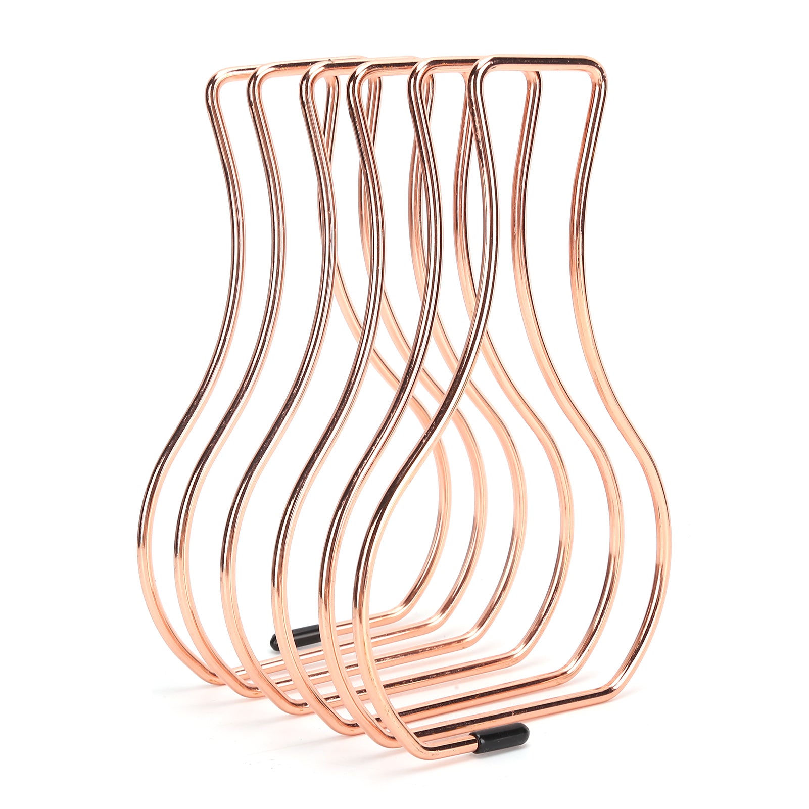 Wrought Iron Bookshelf Practical Retractable Metal Wine Bottle Desk Book Storage RackRose Gold