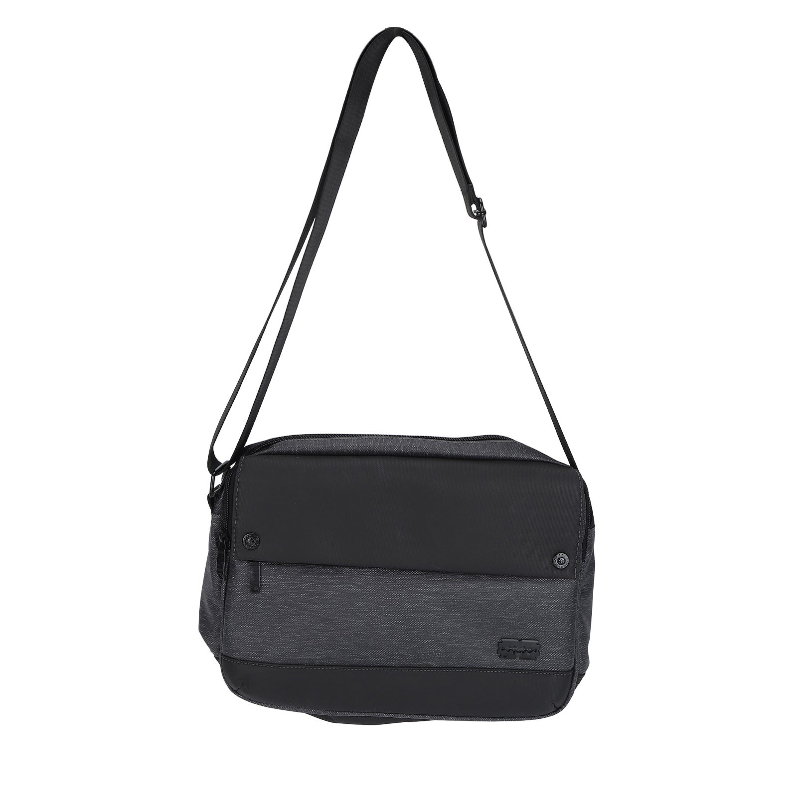 Messenger Bag Small Portable Waterproof Black Shoulder Bag for Men Business Situation Daily Commuting Leisure Activity