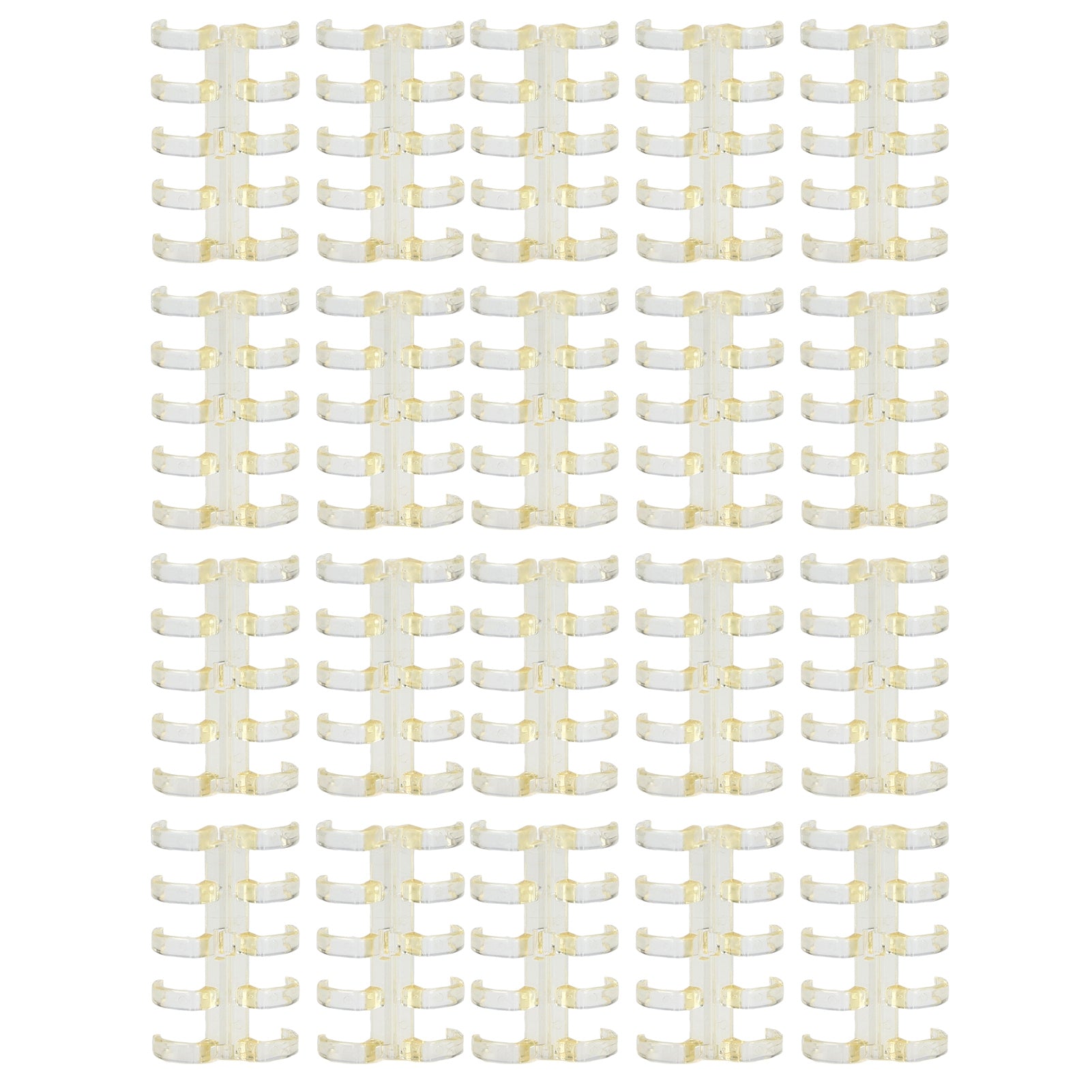 Binding Rings Hold 60 Sheets Paper 11mm Binding Thickness Free Writing Easy Use Office SuppliesTransparent Yellow