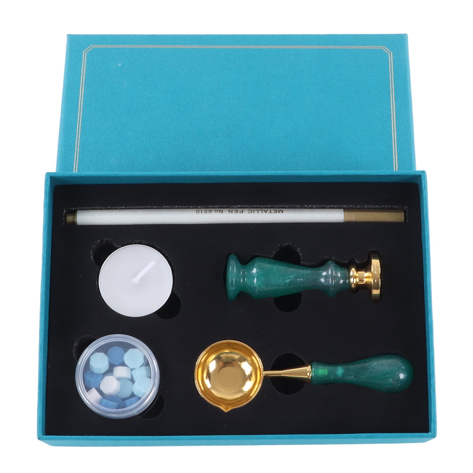 Wax Sealing Stamp Kit Tridimensional Clear Pattern Detachable Handle Delicate Wax Vintage Wax Sealing Set for DIY Gifts