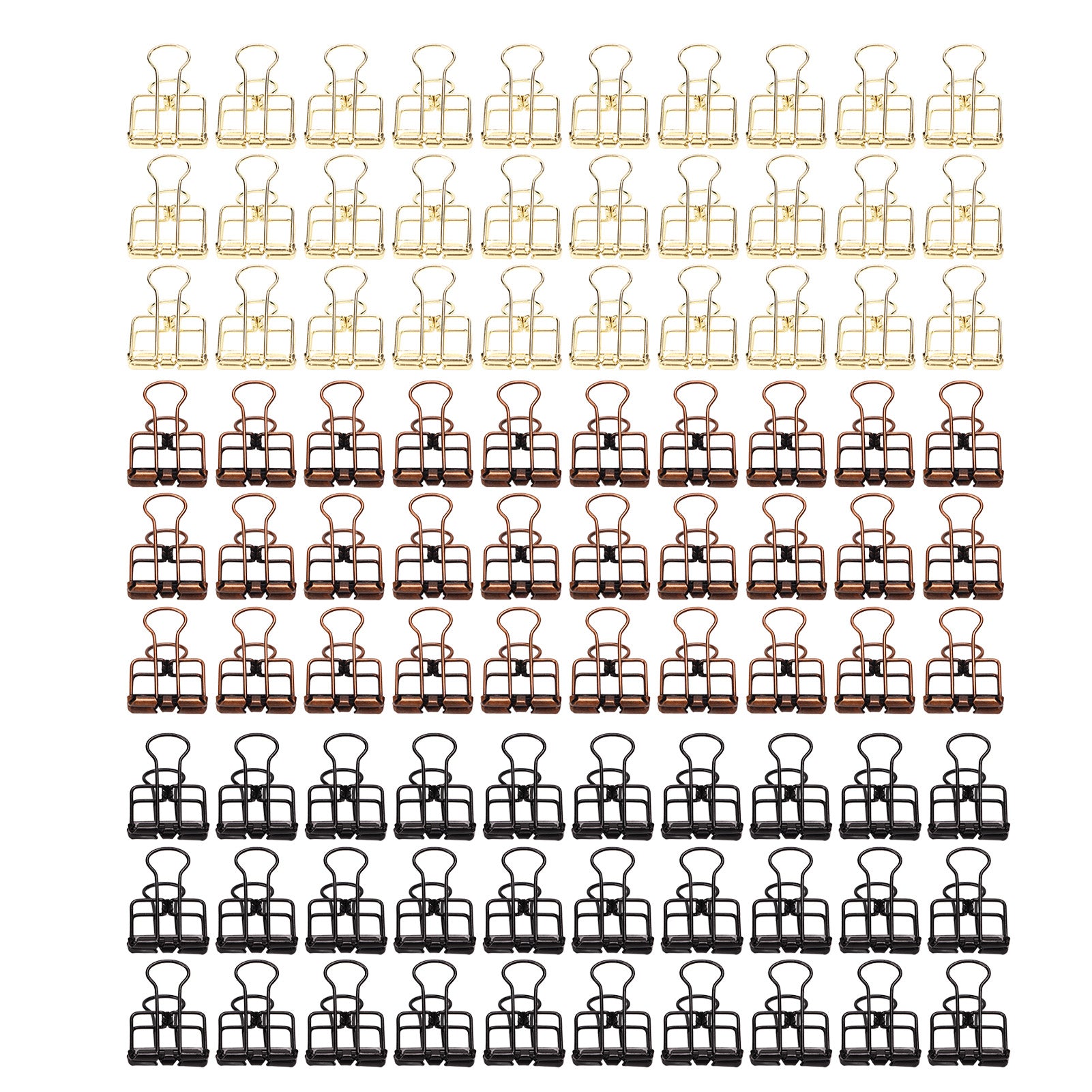 90 Pcs Binder Clips 19mm Metal Unique Hollow Design Small Binder Clips for Office Documents Certificates Tickets