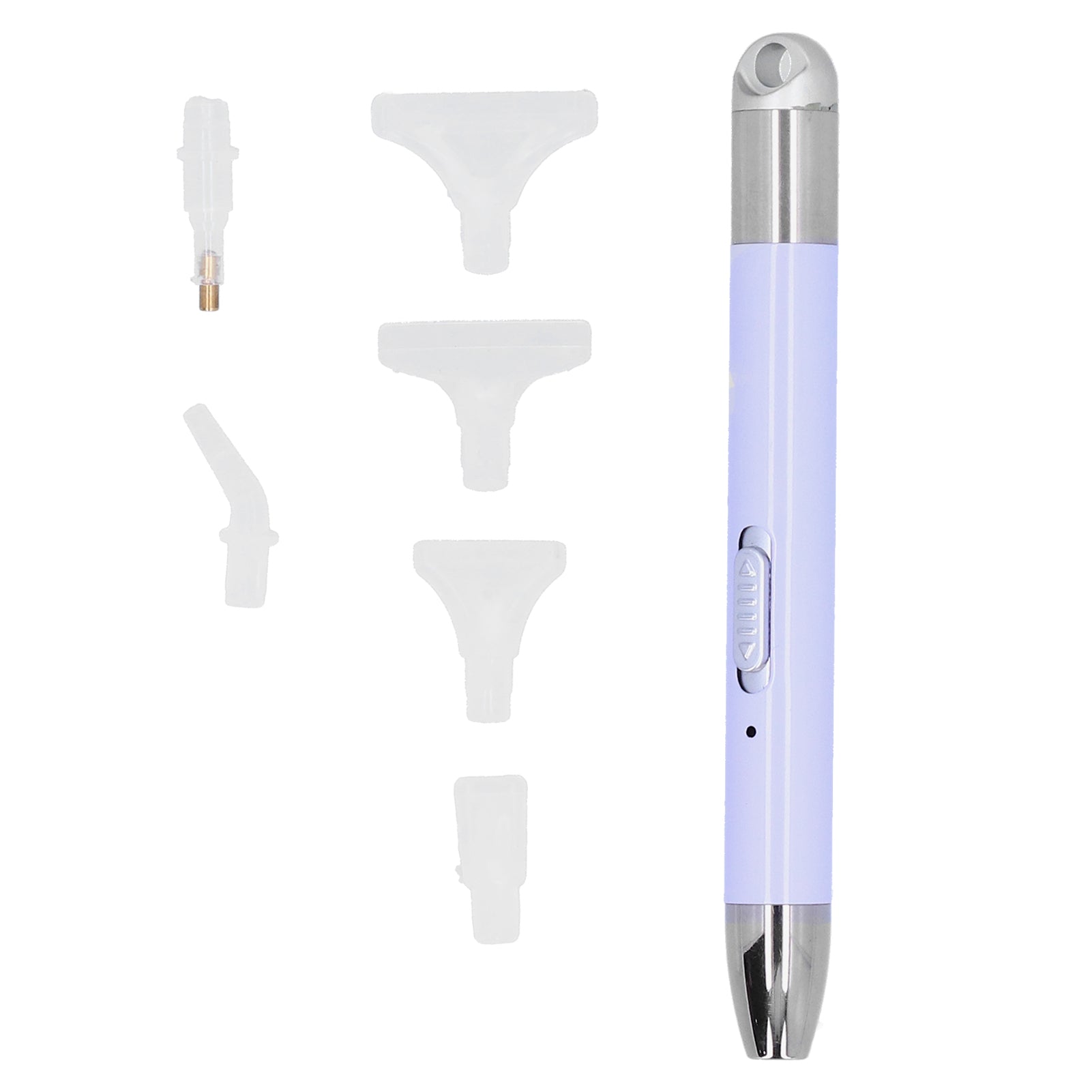 Diamond Painting Pen Lighting USB Rechargeable DIY CrossStitch Craft Tools 6Pcs Tip(Taro Purple )