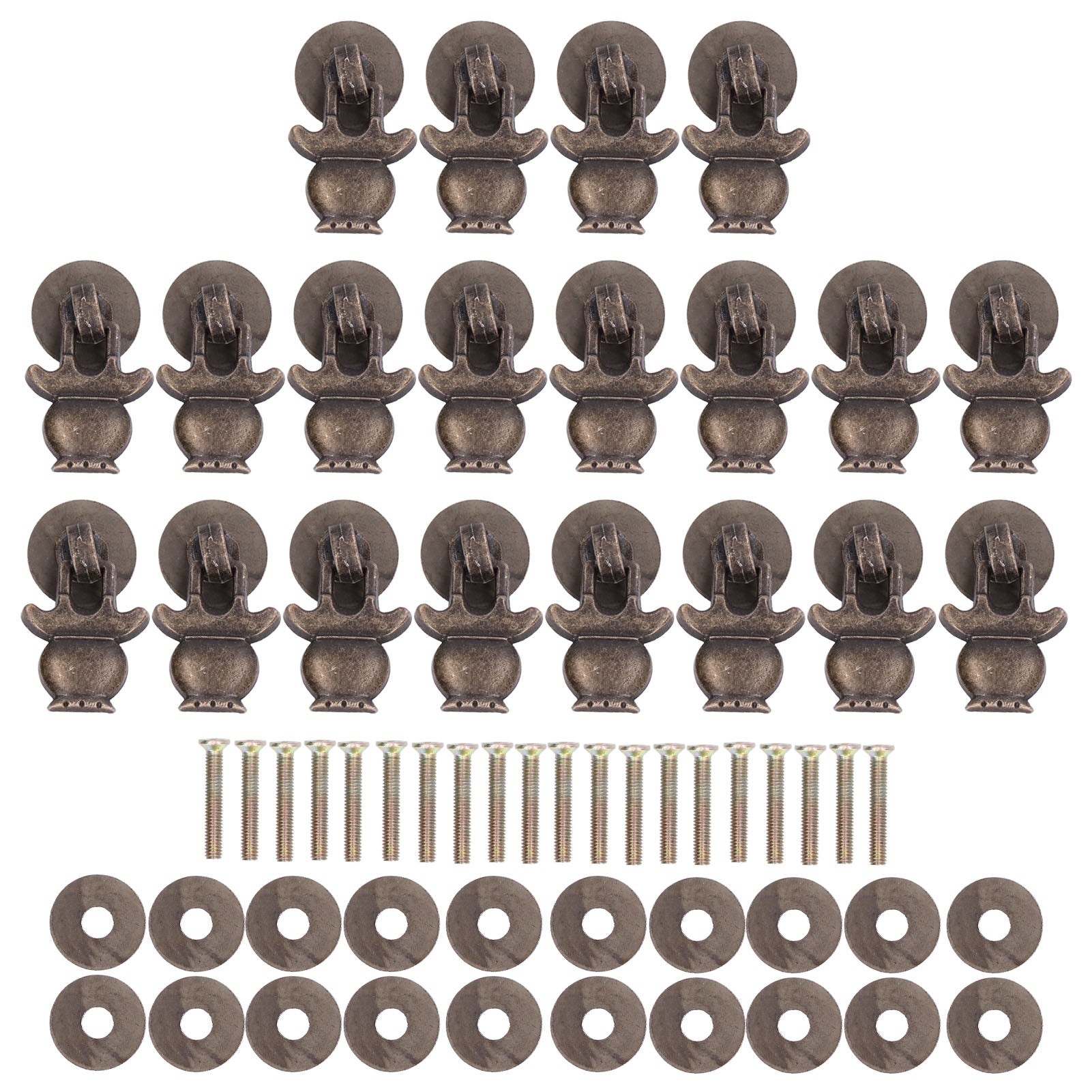 20sets Drawer Pulls Retro Elegant Reliable Durable Compact DIY Making Decorative Cabinet Accessories for Home