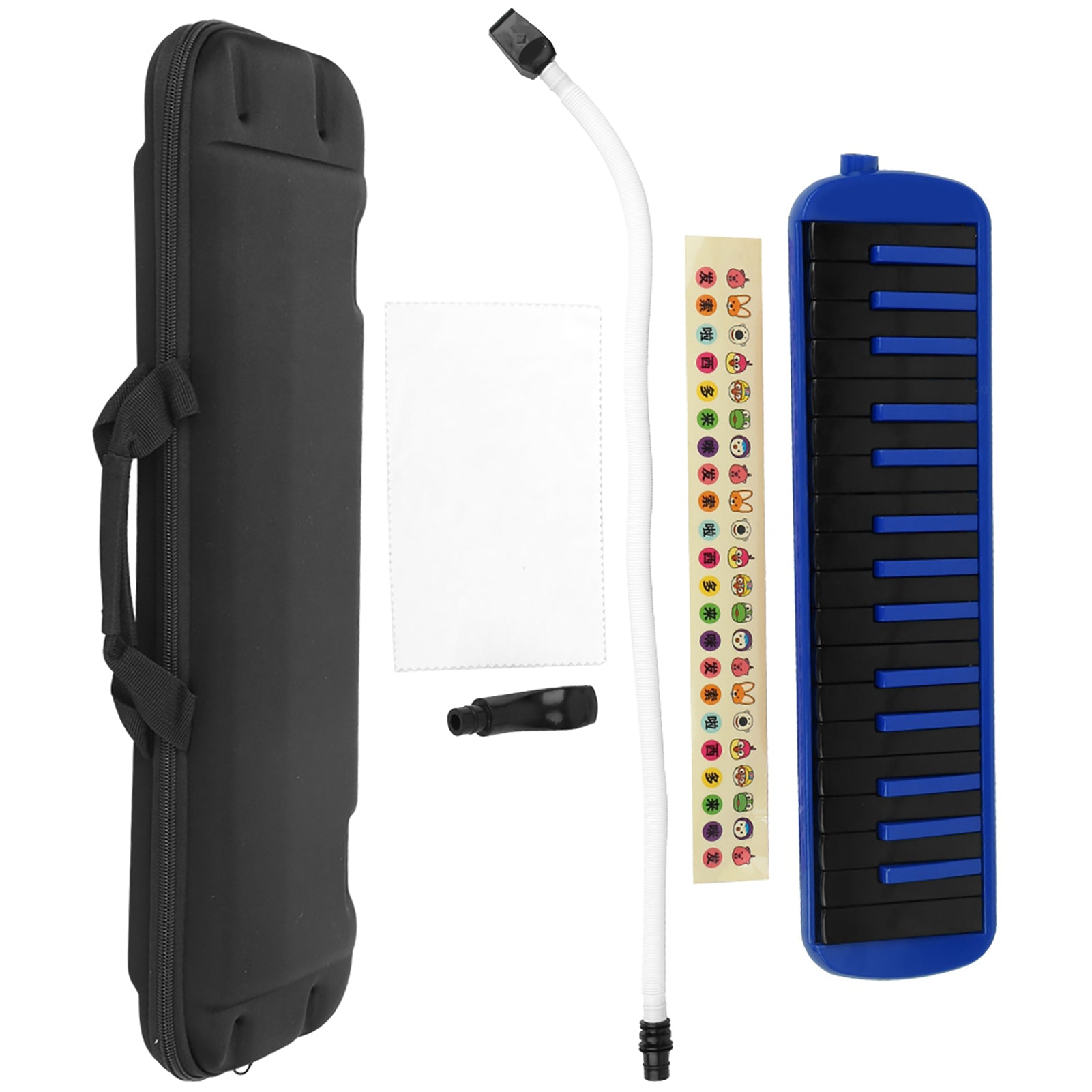 Melodica 32 Key Wind Musical Instrument Suitable for Beginner Practice Bag F32s(Blue )