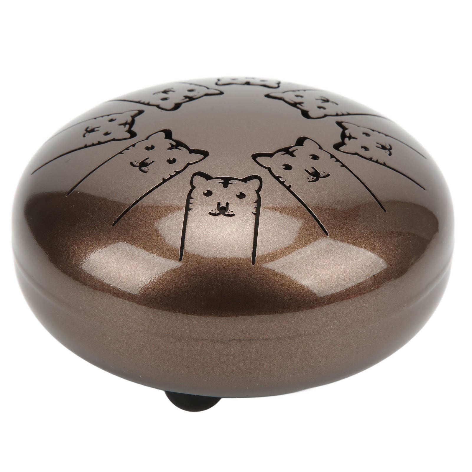5.5in Tongue Drum 8 Tone Steel Ti Alloy Hand Drum Set Percussion Instrument Tiger Pattern